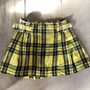 Girls Justice Yellow Plaid Skirt